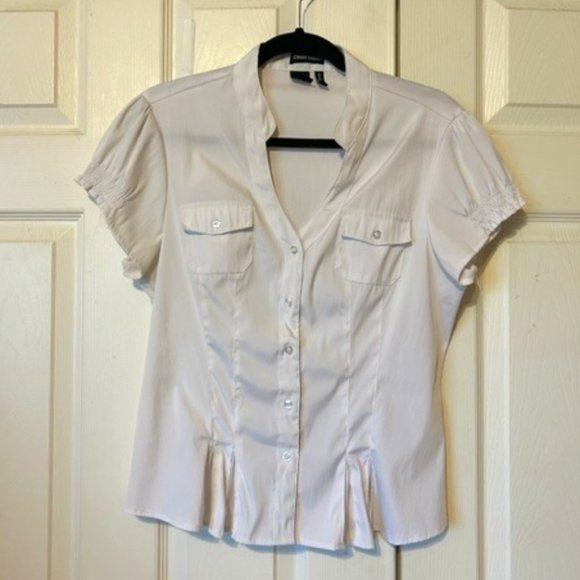 Cotton Express Tops - White Blouse by Cotton Express, Size PL